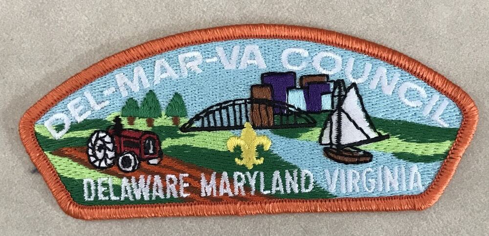 Vtg BSA Del-Mar-Va Council Delaware Maryland Virginia Boy Scouts America Patch